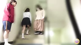 SL-438 06 Girls’ school toilet broke down and overflowed with piss. Grossed out urination voyeur