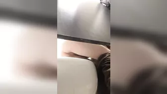 Polish teen pissing in the shopping mall