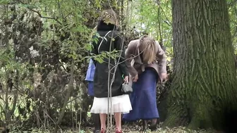 Filmed with a hidden camera,girls pee in nature-3