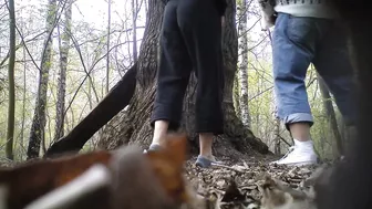 Filmed with a hidden camera,girls pee in nature-4