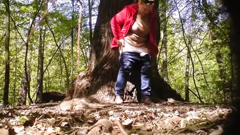 Filmed with a hidden camera,girls pee in nature-4