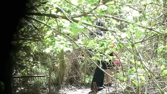 Filmed with a hidden camera,girls pee in nature-6