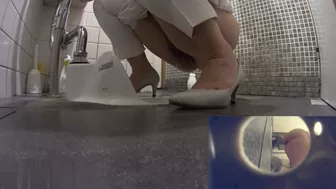 beautiful women peeing in the toilet, SifangKTV, PissRIP