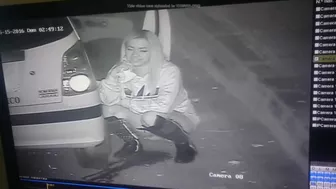 Chick Pees On Security Cam By Car, NeedaPee, PissRIP