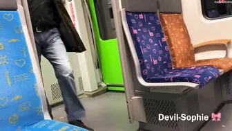 Devil Sophie - Public Latex Piss In The Train Compartment