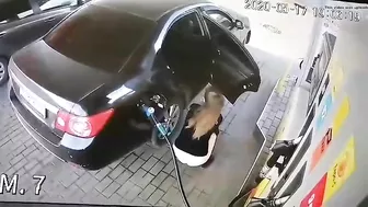 Pissing While Refueling The Car