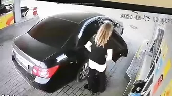 Pissing While Refueling The Car