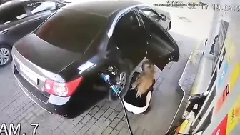 Pissing While Refueling The Car