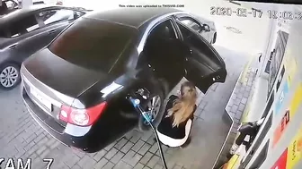 Pissing While Refueling The Car