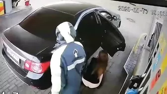 Pissing While Refueling The Car