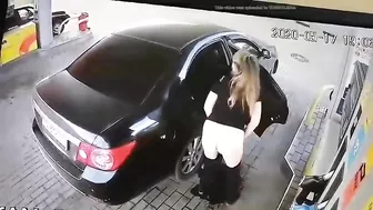 Pissing While Refueling The Car