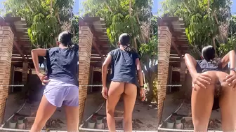 stickyandwet69 - PEEING in da backyard, Amateur Collection, PissRIP