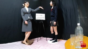 FF-662 02 Female student vs office lady. Extreme pee endurance showdown!