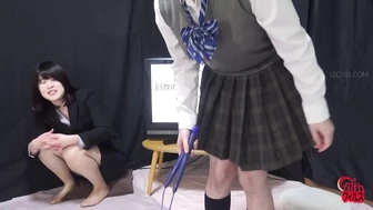 FF-662 06 Female student vs office lady. Extreme pee endurance showdown!