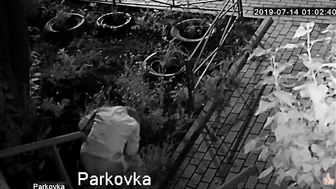 CCTV - Woman Pee Around The Entrance