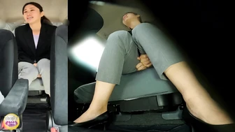 SL-644 03 Hidden Camera Saleswoman Shameful Incontinence in Car