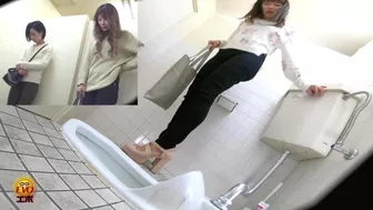 EE-472 04 Toilet voyeur: girls barely holding their pee while waiting by the private room door. VOL. 2, JAV Collection, DesperVids