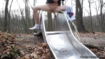 Annie - Peeing on a slide (015), , PissRIP