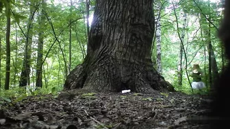 Girls Pissing Near The Tree 3