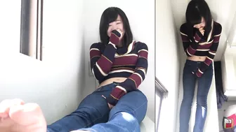 JG-340 02 Cute girls telling shameful omorashi stories and peeing themselves on camera