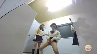 SL-123 03 Girls school students pissing standing up in boy’s toilet, , PissRIP