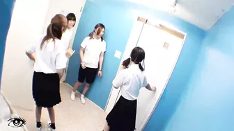 JD-03 02 Stealthy schoolgirls sneaky peeing in staff’s toilet