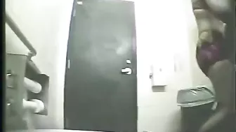 Hidden camera in the public toilet