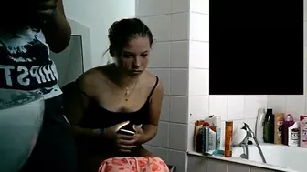 two nice girls in bathroom, PeeInDetail, PissRIP